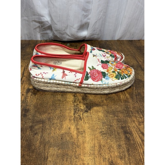 Johnny Was Andra Espadrille Floral Embroidered Slip On Platform Boho Size 7.5 - Picture 1 of 11